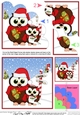 Hoot and Little Hoot Owls are getting ready for Christmas at the North Pole Shell Edged Stacker