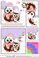 Hoot and Little Hoot Owls are getting ready for Christmas at the North Pole Shell Edged Stacker