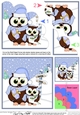 Hoot and Little Hoot Owls are getting ready for Christmas at the North Pole Shell Edged Stacker