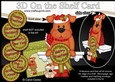 3D On the Shelf Card Kit - Christmas Rusty Dog with Seasonal Greetings Rosettes