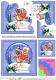 Christmas Snowglobe Percy Turkey is worried about Christmas Shell Edged Corner Stacker