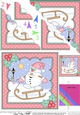 Christmas Snowball Sam goes Sledging Scallop Corner Topper