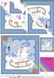 Christmas Snowball Sam goes Sledging Scallop Corner Topper