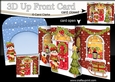 3D Christmas Up Front Card -  Cute Little Elf has a Christmas Stocking