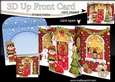 3D Christmas Up Front Card -  Cute Little Elf has Santas Sack