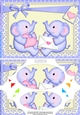A5 Lil Baby Elephants Scallop Corners and Pyramage