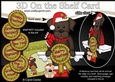 3D On the Shelf Card Kit - Christmas Chocolate Labrador Dog with Seasonal Greetings Rosettes