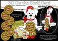 3D On the Shelf Card Kit - Christmas White Labrador Dog with Seasonal Greetings Rosettes