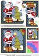 Christmas Santa puts the Star on the Christmas Tree Shell Edged Corner Side Stacker