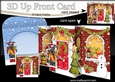 3D Christmas Up Front Card -  Hamish Scottie Dog is delivering the Christmas Presents