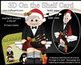 3D On the Shelf Card Kit - Christmas Scottish Old Man Bagpipe Player