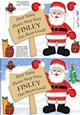 A5 Christmas Santa FINLEY Has Been Good 3D decoupage