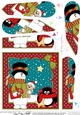 Christmas Snowman Rio goes to visit Penguin Pip Fan Pyramage Topper