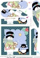 Christmas Snowman Rio goes to visit Penguin Pip Fan Pyramage Topper