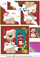 Christmas Livvy Bear posts a Letter to Santa Wavy Corner side stacker Topper