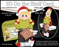 3D On the Shelf Card Kit - Little Christmas Crochet Girl
