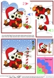 Little Hoot Owl has a present and Christmas Stocking at the North Pole Shell Edged Stacker