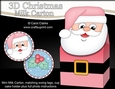3D Christmas Santa Milk Carton Gift or Treat Box
