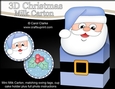3D Christmas Santa Milk Carton Gift or Treat Box