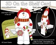 3D On the Shelf Card Kit - Christmas Snowman Rio has a Star & Candy Cane