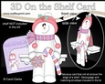 3D On the Shelf Card Kit - Christmas Snowman Rio has a Star & Candy Cane