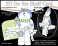 3D On the Shelf Card Kit - Christmas Snowman Rio has a Star & Candy Cane