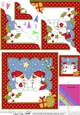 Christmas Snowball Sam is in Love Scallop Corner Topper