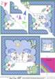 Christmas Snowball Sam is in Love Scallop Corner Topper