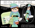 3D On the Shelf Card Kit - Christmas Little Boy Elf brings home the Christmas Tree
