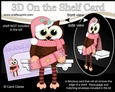3D On the Shelf Card Kit - Christmas Little Hoot Owl has a Christmas Cracker