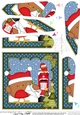 Christmas Bobbin Robin Posts a Letter to Santa Fan Pyramage Topper