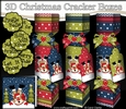 3D Christmas Cracker Boxes OOps Rudolph goes Skiing