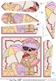 Livvy Bear has an ice cream at the Seaside Fan Pyramage Topper