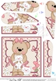 Livvy Bear plays with her Kitty Cats Fan Pyramage Topper
