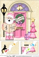 8 x 8 Christmas Door Santa is Carol Singingt Scalloped Corner Topper