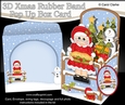 3D Christmas Rubber Band Pop Up Box Card - Mrs Claus bakes a Christmas Pie