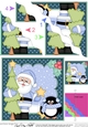 Christmas Santa and Pip Penguin are bringing home the Christmas Tree Wavy Corner Side Stacker