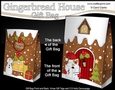 3D Christmas Snowball Sam is Carol Singing at the Gingerbread House Gift Bag Mini Kit