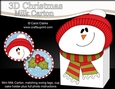 3D Christmas Snowman Rio Milk Carton Gift or Treat Box