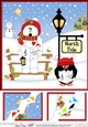8 x 8 Christmas at the North Pole Snowman Rio &  Pip Penguin go Carol Singing