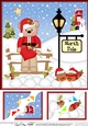 8 x 8 Christmas at the North Pole Snowman Cute Little Livvy Bear has a Christmas Heart
