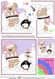 Christmas Livvy Bear & Pip Penguin have a Snowball Fight at the North Pole Shell Edged Stacker