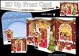 3D Christmas Up Front Card -  Rudolph wants Santa to Stop Here at the Christmas House