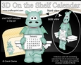 3D On the Shelf Everlasting Calendar Kit - Little Friendly Dragon Blaze