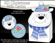 3D Christmas Polar Bear Milk Carton Gift or Treat Box