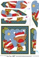 Christmas Bobbin Robin has a Christmas Present Fan Pyramage Topper