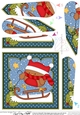 Christmas Bobbin Robin goes Sledging Fan Pyramage Topper