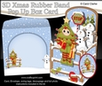 3D Christmas Rubber Band Pop Up Box Card - Christmas Fancy Dress Christmas Tree