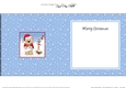 Christmas Livvy Bear is at the North Pole with a Letter & Mistletoe matching insert square landscape