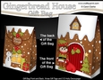 3D Christmas Little Elf brings presents in Santas Sack to the Gingerbread House Gift Bag Mini Kit
